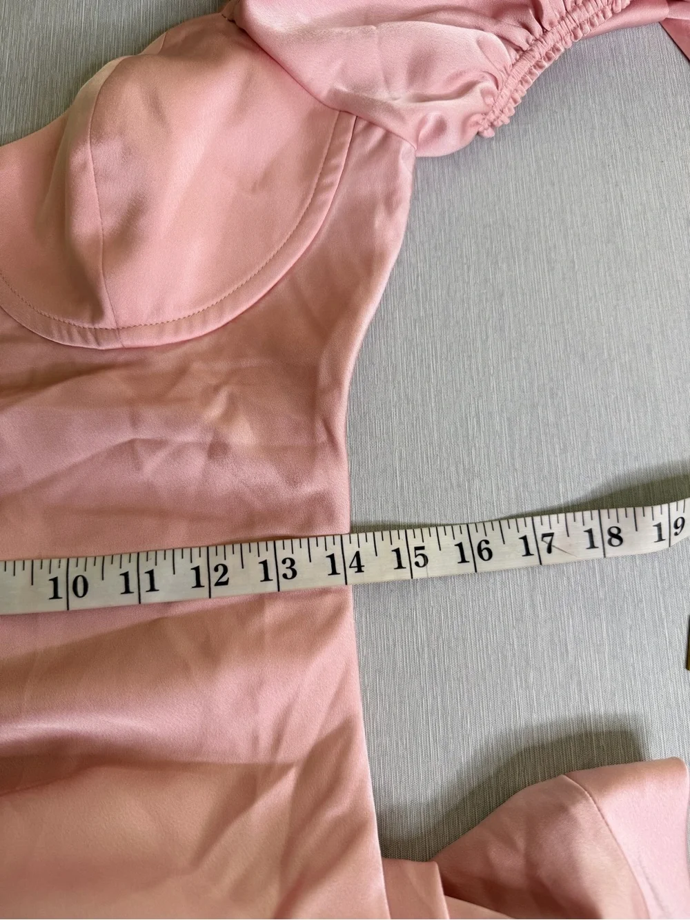Lulus Santa Marta Blush Pink Satin Puff Sleeve Bow Maxi Dress Size S NWT